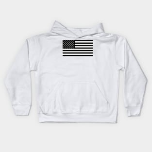 Black and White American Flag T Shirt Kids Hoodie